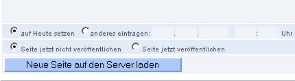 Seite auf den Server laden